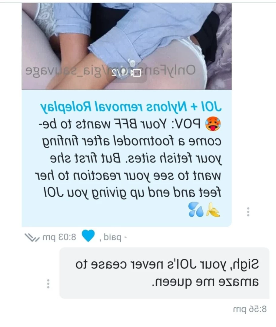 𝑮𝒊𝒂 𝑺𝒂𝒖𝒗𝒂𝒈𝒆 FETISH QUEEN⛓🦶🏼🍒 [ gia_sauvage ] Onlyfans leaked photo 12731633 on Hotleaks.tv